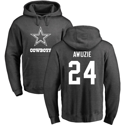 Men Dallas Cowboys Ash Chidobe Awuzie One Color #24 Pullover NFL Hoodie Sweatshirts->nfl t-shirts->Sports Accessory